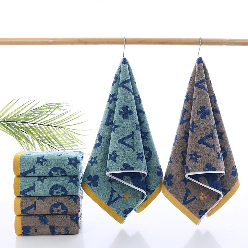 Face Towel Letter Patterned Pure Cotton Thickened Comfortable For Men And Women Home Use