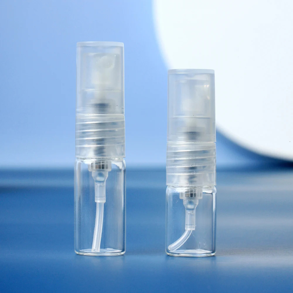 100 Pcs/Lot 1ml/2ml Mini Clear Plastic Spray Bottle Empty Perfume Atomizer Sample Bottles for Cleaning Travel Essential Oils 260318