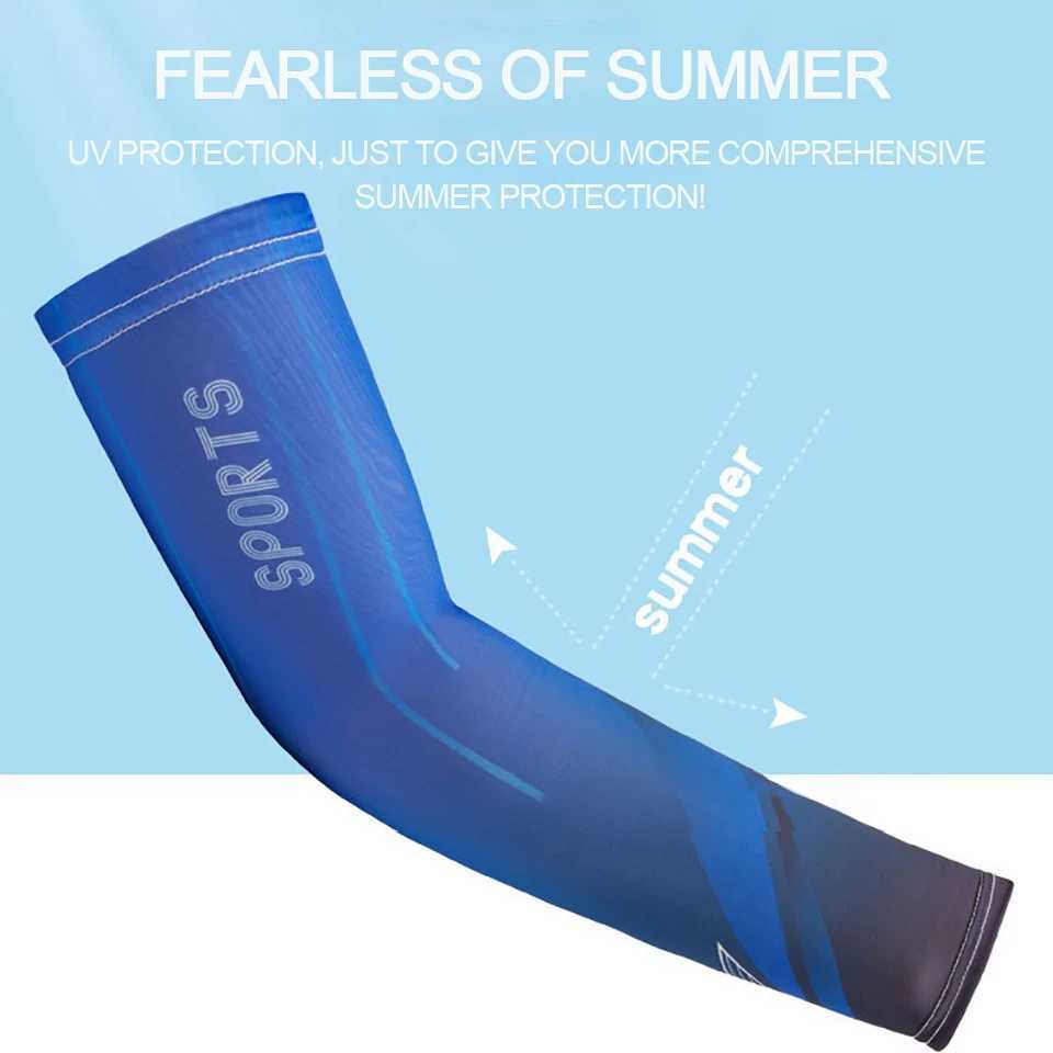 GTUBIKE 2Pcs Set Summer Ice Silk Cycling Arm Sleeves Breathable Bandana Mask Combination Suit Elastic Cold UV Sun Protection D260326