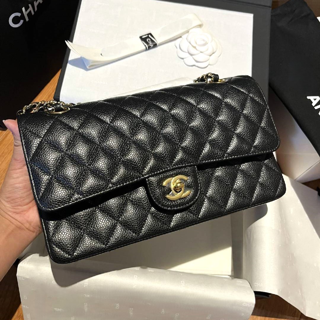 Designer Luxury Caviar CF25 Shoulder Bag Stylish Crossbody Bag Handbag High-Quality Chain-Strap Fashion Black Wallet Tote Bag Underarm Bag