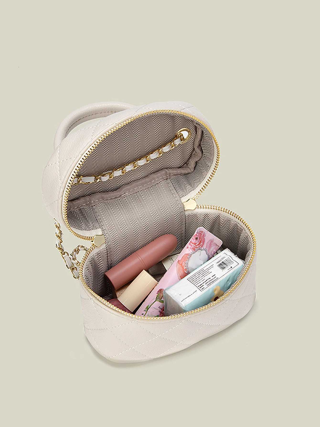 Fashion Mini Quilted Plaid Womens Crossbody Bag Elegant Designer Handbag High Quality PU Leather Shoulder Bag Chain Square Bag C260327