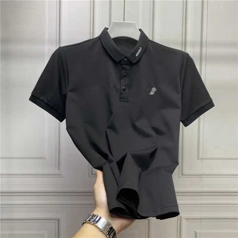 Mens Short Sleeved T -shirt Lapel Polo Shirt Tide Embroidery C260326