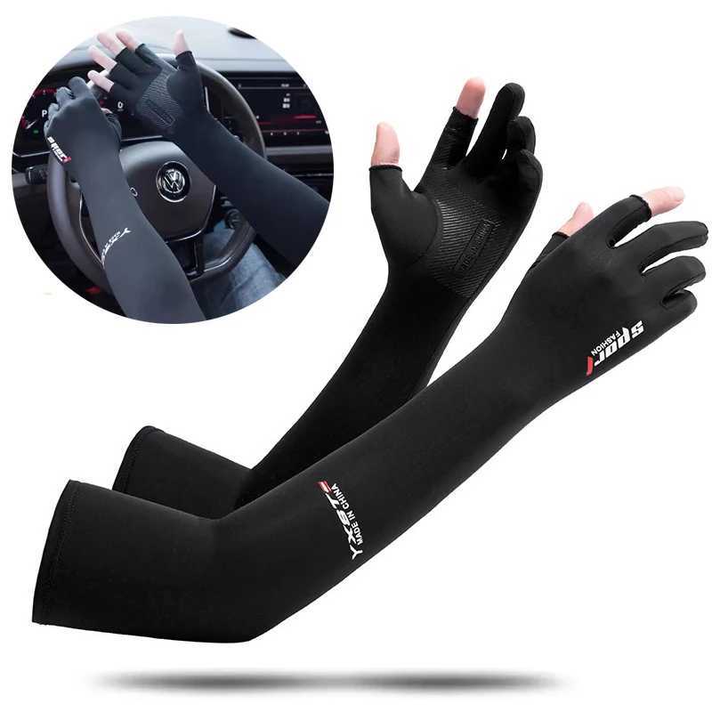 Summer Mens and Womens Driving Sun Protection Arm Covers Cycling Sports Gloves Long Sleeves Breathable Sleeves Cool Gloves D260326
