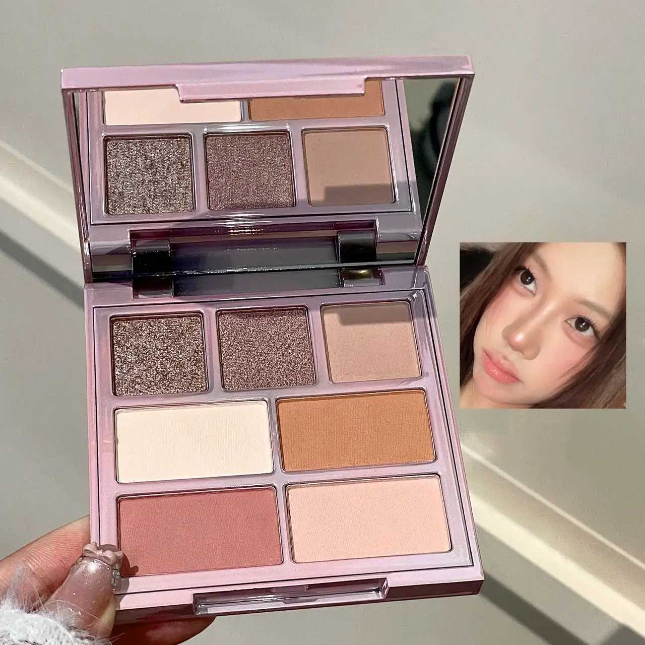 7Color Matte Velvet Red Eye Shadow Palette Facial Makeup Plate Powder Blusher Highlight Brightening Long-lasting Eye Shadow Tray H260327