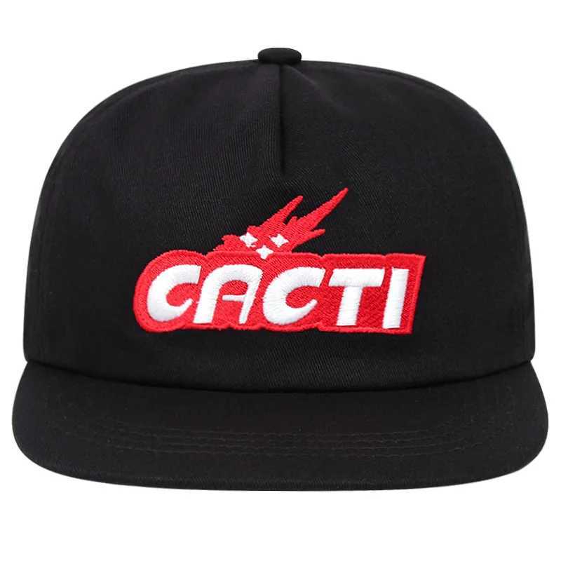 CACTI letter three-dimensional soft top flat brim baseball mens and womens outdoor sports event casual hip-hop M260327