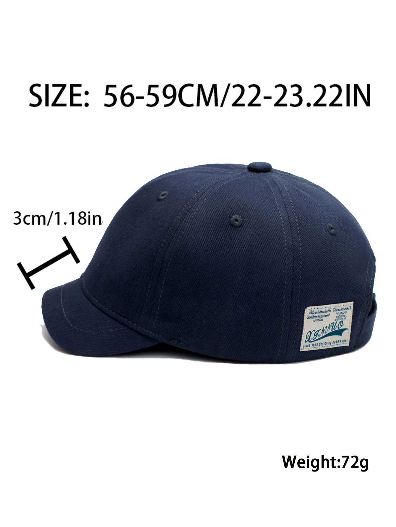Short Brim Cotton Baseball Men Women Casual Vintage Dad Hat Adjustable Trucker Style Low Profile Caps Nylon Fastener Tape M260327