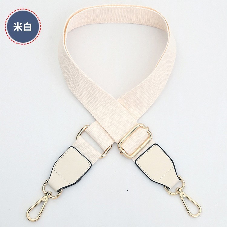 Wide Shoulder Straps Solid Color Cotton Webbing Pu Leather Adjustable Shoulder Messenger Bag Strap Accessory Supplies 250704