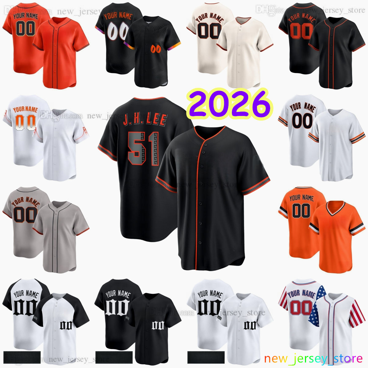 51 Jung Hoo Lee New Baseball Jersey 16 Rafael Devers 49 Tyler Fitzgerald 2 Willy Adames Chapman Bader Bailey Webb Ray Mahle Houser Santos Ramos Custom S-6XL Jerseys