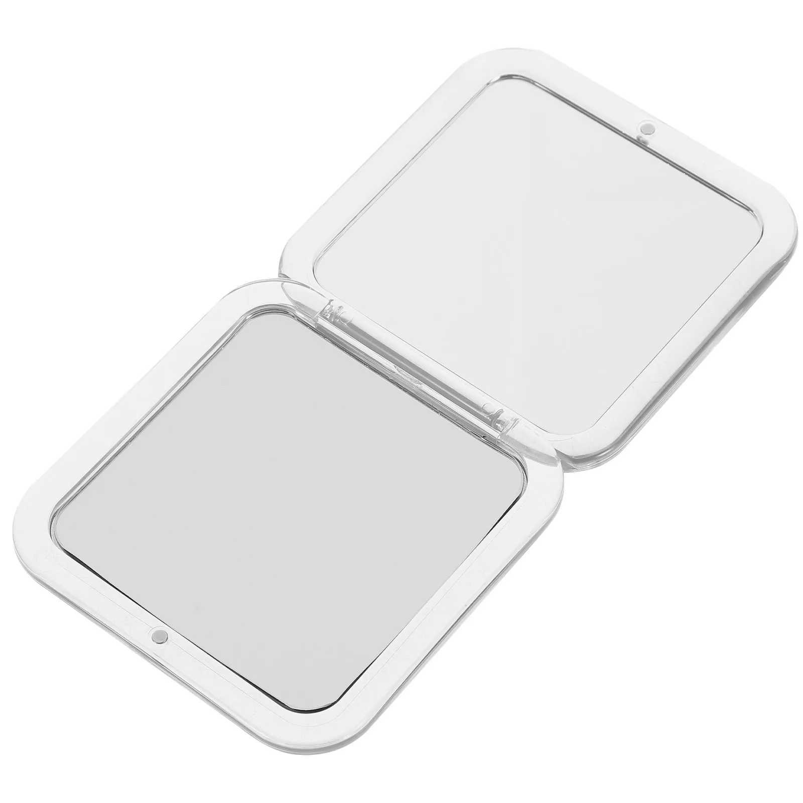 Foldable Mini Compact Mirror 7X Magnification Square Shape Pocket Mirror for Makeup Touch Ups Purse Compact Vintage Style Travel H260327