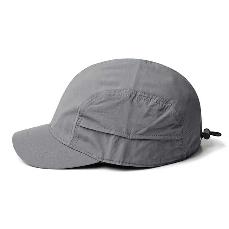 Short-brimmed solid color baseball Lightweight Quick-Dry Polyester AdjustabLE Closure Sun PROtection BreathabLE Brim M260327