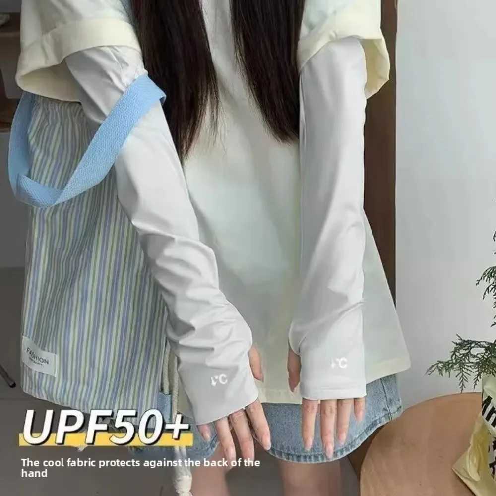New Ice Silk Loose Sleeves Sun Protection Comfortable Arm Protection Sleeves Breathable Cycling Driving Gloves Women Men D260326