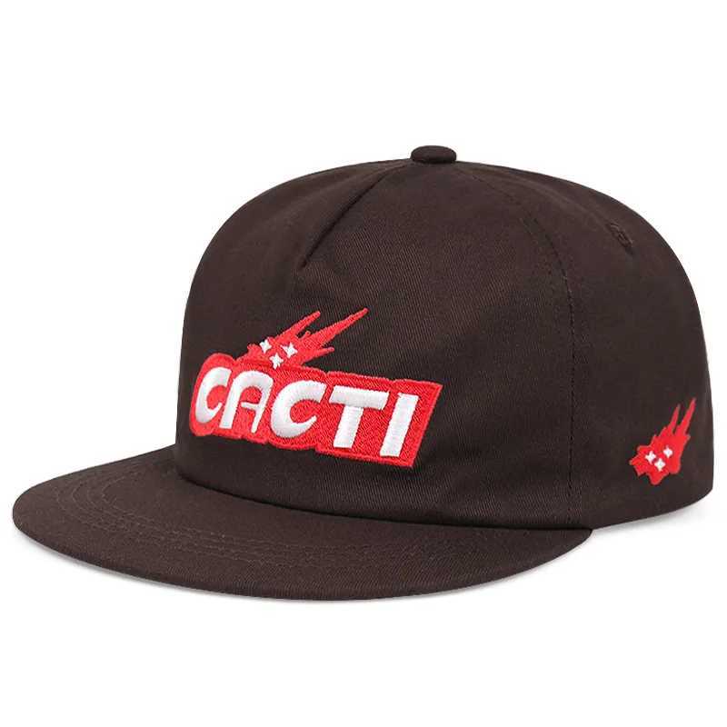 CACTI letter three-dimensional soft top flat brim baseball mens and womens outdoor sports event casual hip-hop M260327