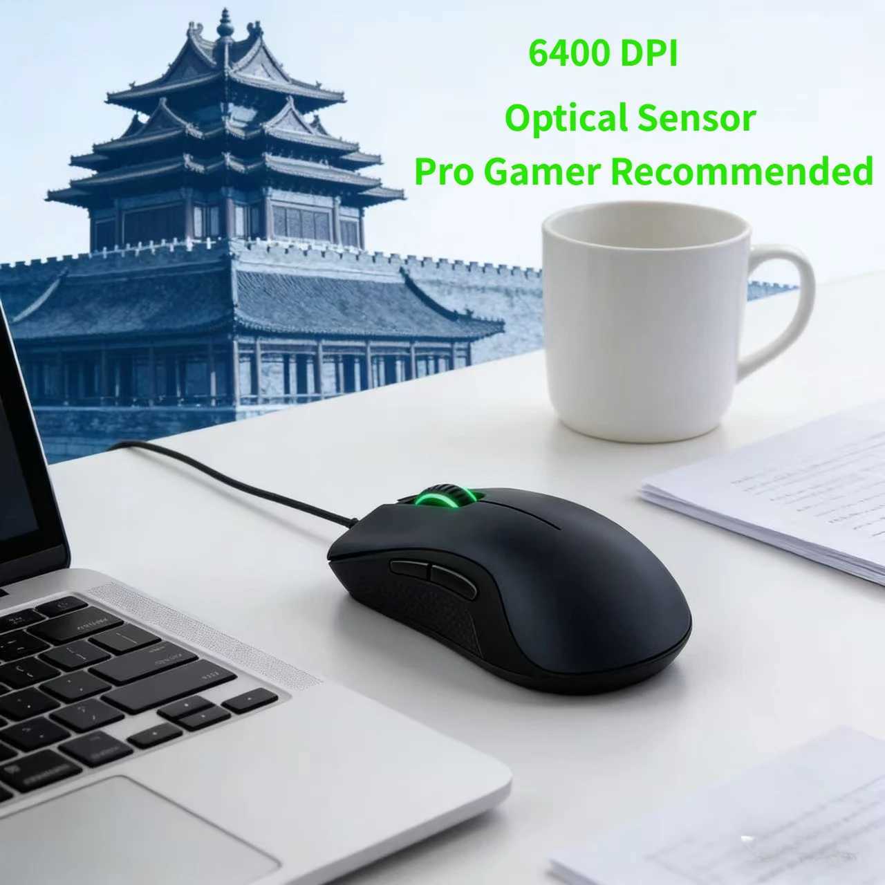 Gaming Wired Mouse 6400DPI Optical Sensor Professional Player Recommended Birthday Graduation Gift D260327
