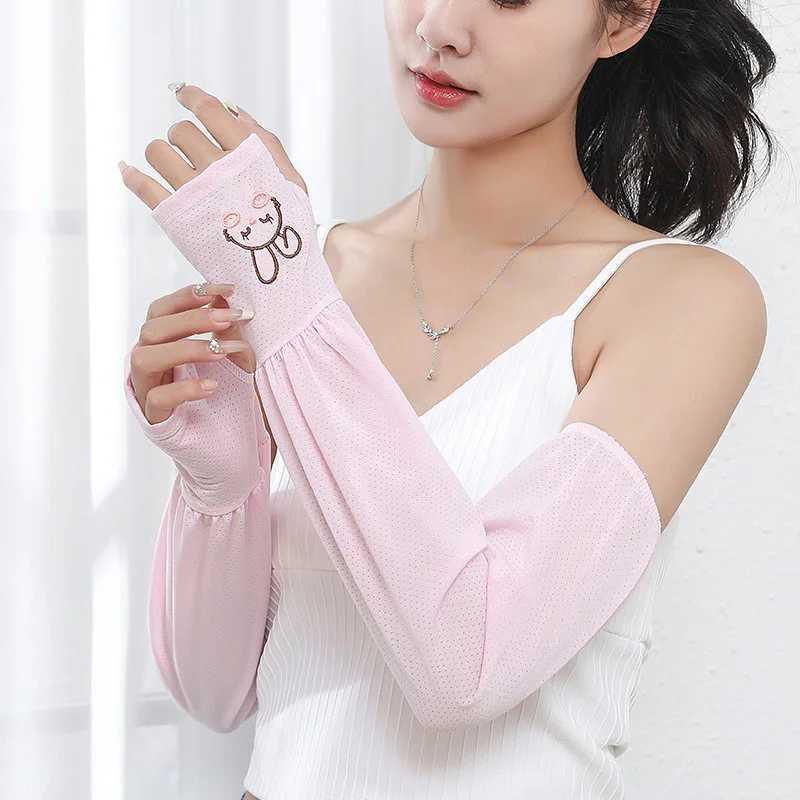 Sunscreen ice silk ice sleeves summer travel cycling travel mountain climbing driving cute rabbit sunscreen sleeves D260326