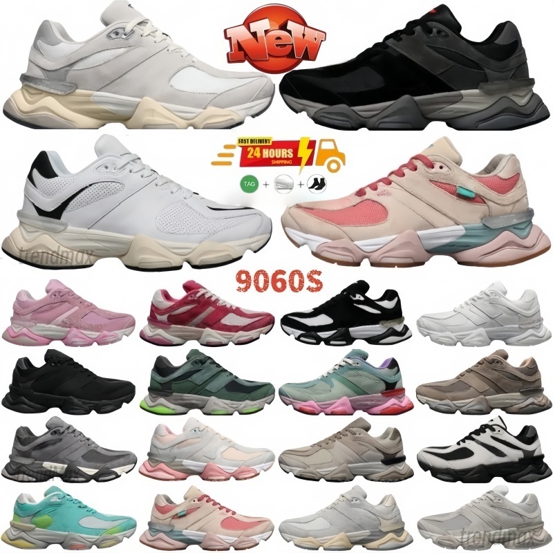 With Box Designer 9060 For Men Women Daily Outfit Running Shoes Leather Mesh Triple Black White Sea Sallt Grey Blue Pink Green Mens Trainers Outdoor Sneakers Size 36-45