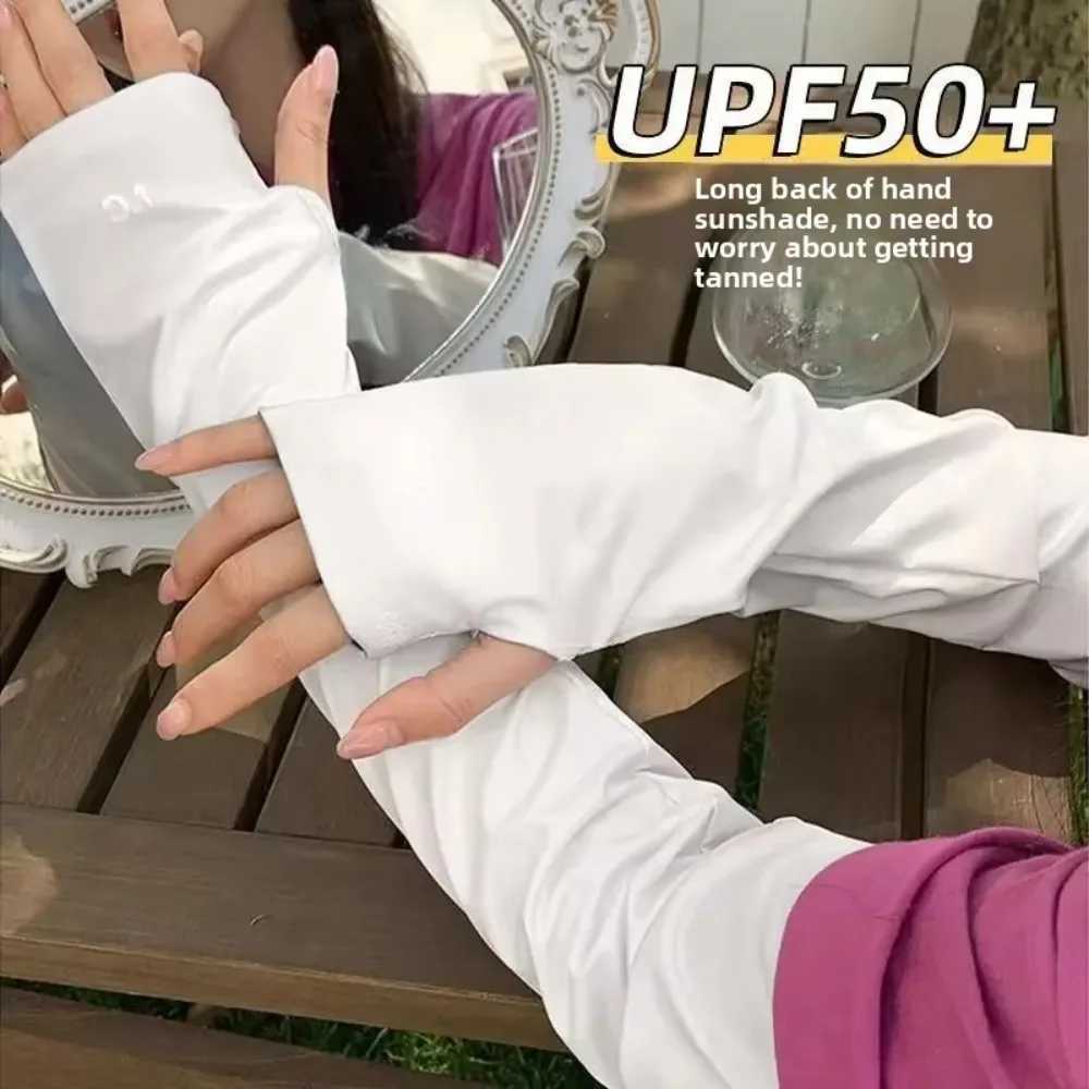 New Ice Silk Loose Sleeves Sun Protection Comfortable Arm Protection Sleeves Breathable Cycling Driving Gloves Women Men D260326