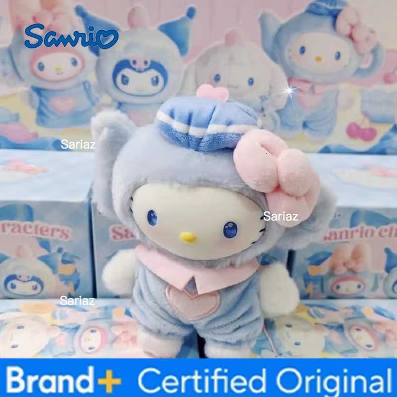 Sanrio Family Fox Island Blue Flutter Series Vinyl Plush Blind Box Cute Cartoon Hello Kitty Kuromi Pendants Girl Bag Toy Gifts H260327
