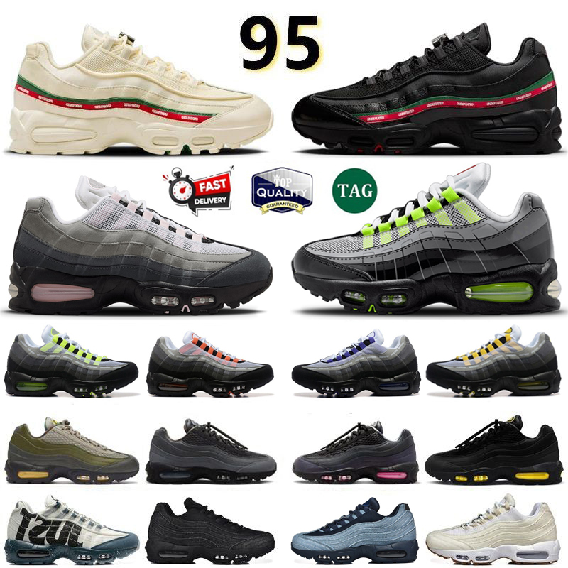 Designer 95 95s Mens Running Shoes Neon Pink Foam England Undefeated Denim Triple Black Aegean Storm Pink Beam Tour Yellow Sequoia Men Women trainers Sports Sneakers