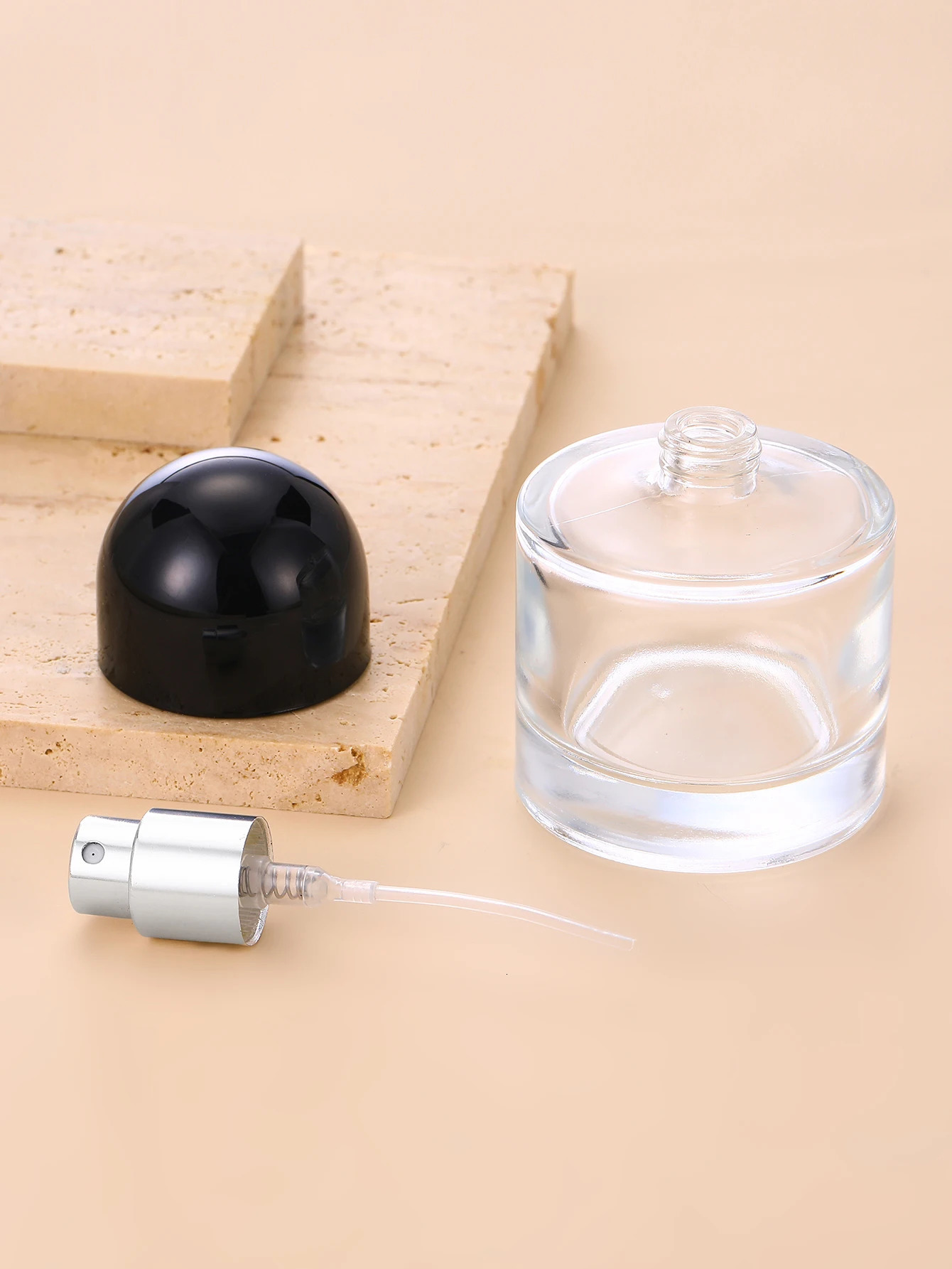 101oz Portable Glass Perfume Bottle - High-Quality Replacement Travel Cosmetics with Large Capacity 260318
