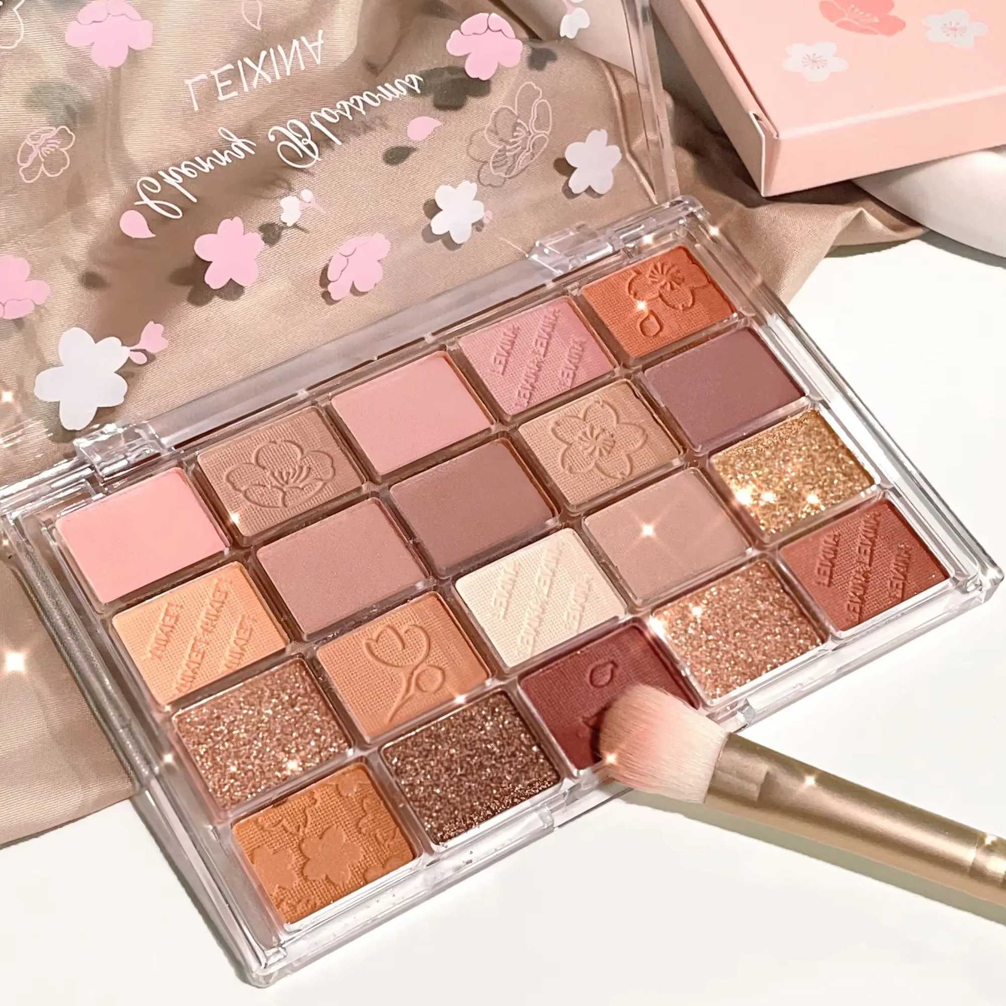 20 color eyeshadow tray matte shimmer high pigment makeup multi-color brown tone long-lasting daily wear eyeshadow H260327