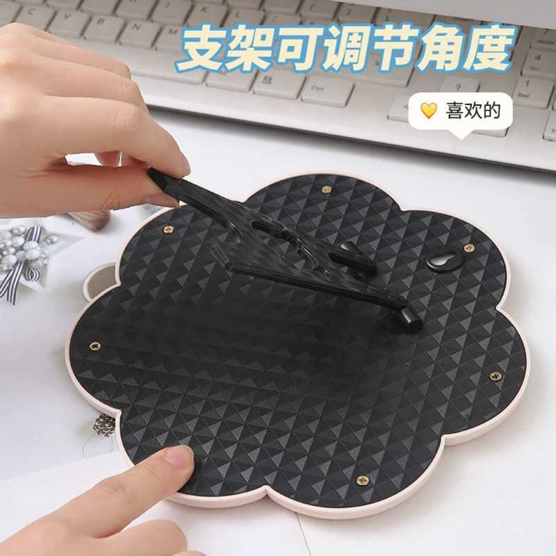 Shaped Cosmetic Mirror Table Desk Vanity Makeup Mirror Portable Folding Mirror with Stand Home Bathroom Decor espejo H260327