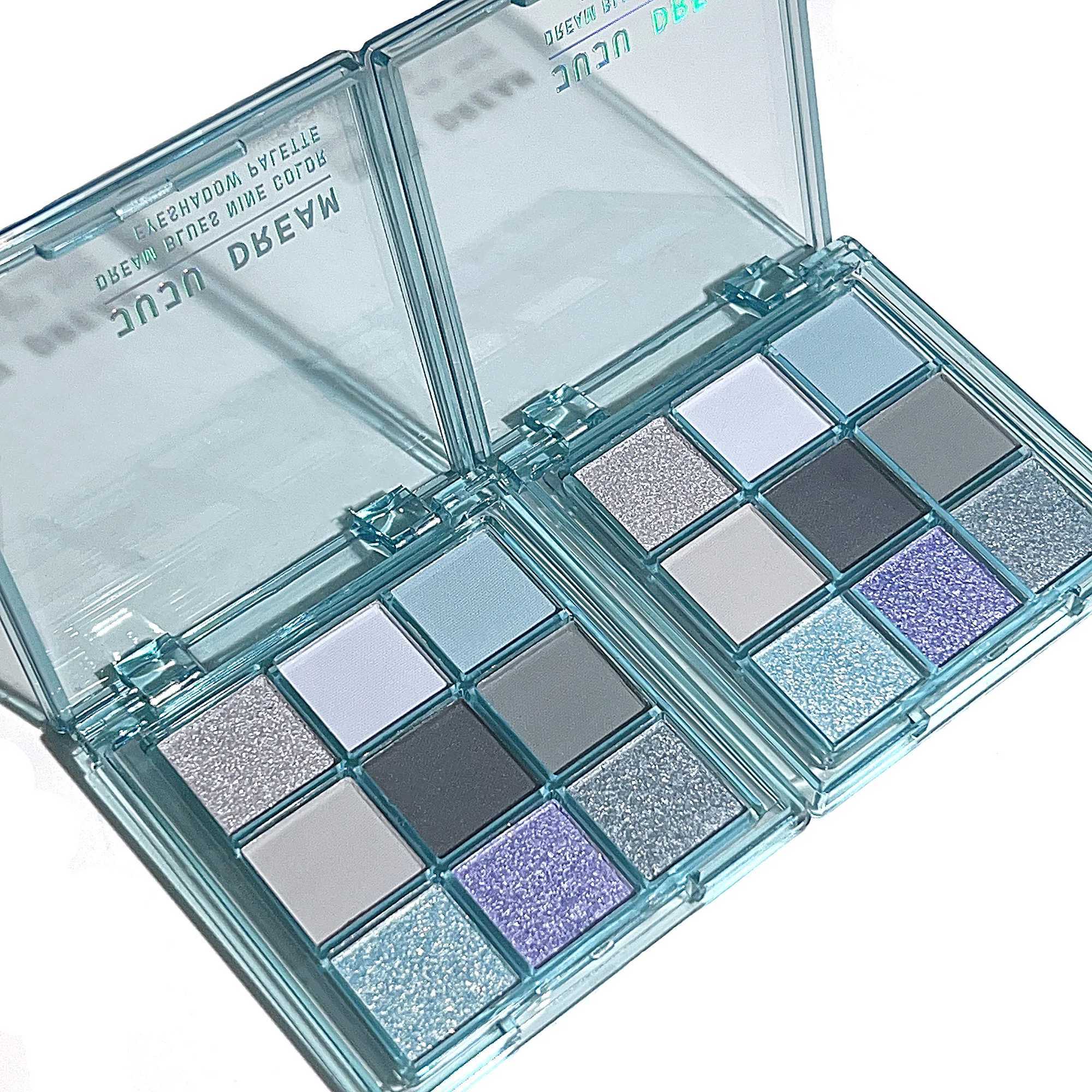 Nine-color eye shadow plate Jiugong grid pearl matte flash hazelnut cocoa eye shadow plate H260327