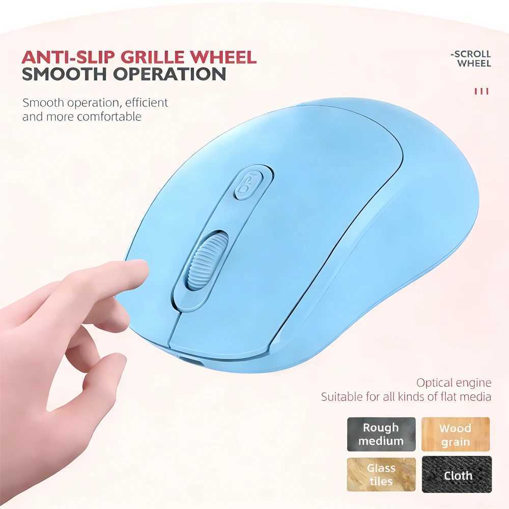 24G Wireless Mouse Bluetooth Silent Mouse Rechargeable Dual Mode Gaming Mouse 1600DPI Adjustable Ergonomic Optical Mice For PC D260327