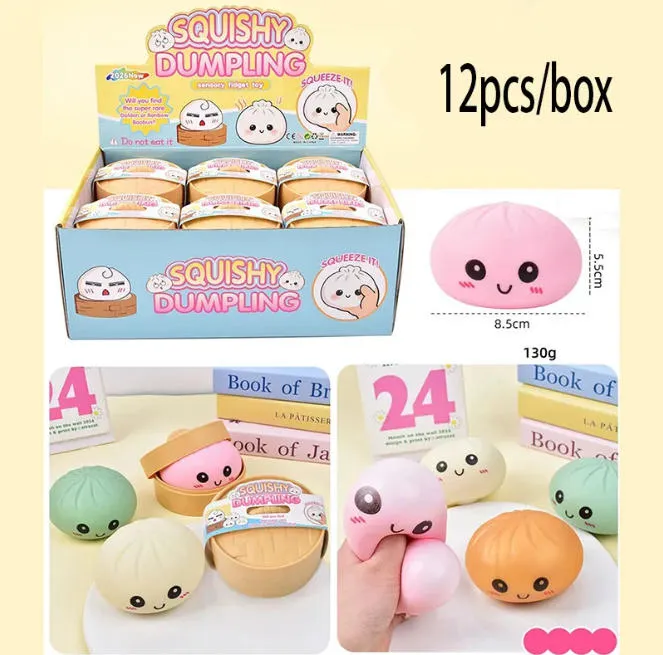 Stress Relieving Steamed Bun Kneading Toy Soft Rubber Venting Baozi Stress Relieving Toy Wholesale