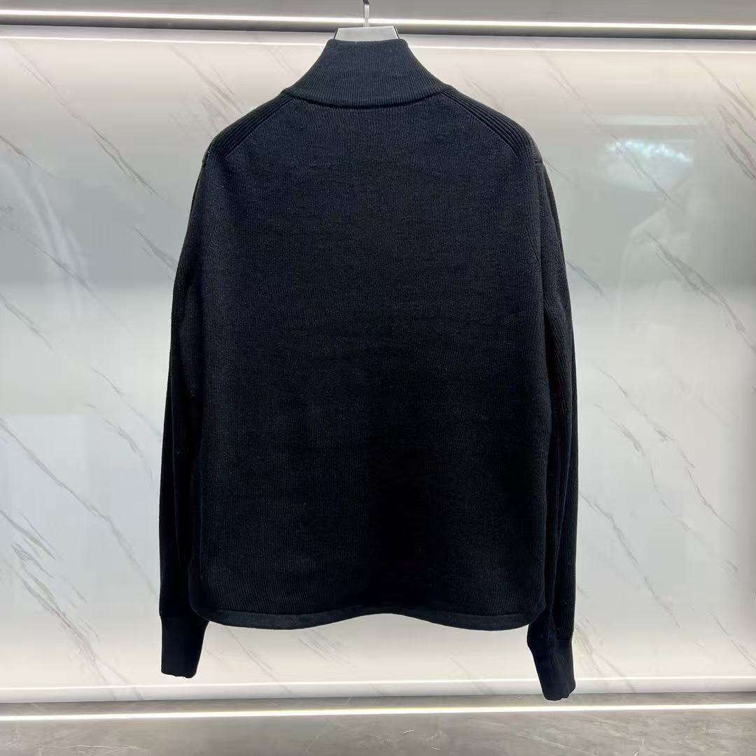 2026 Men's New Knitted Sweater Patchwork Letters Mitsubishi Textile FashionThickened New Jacket