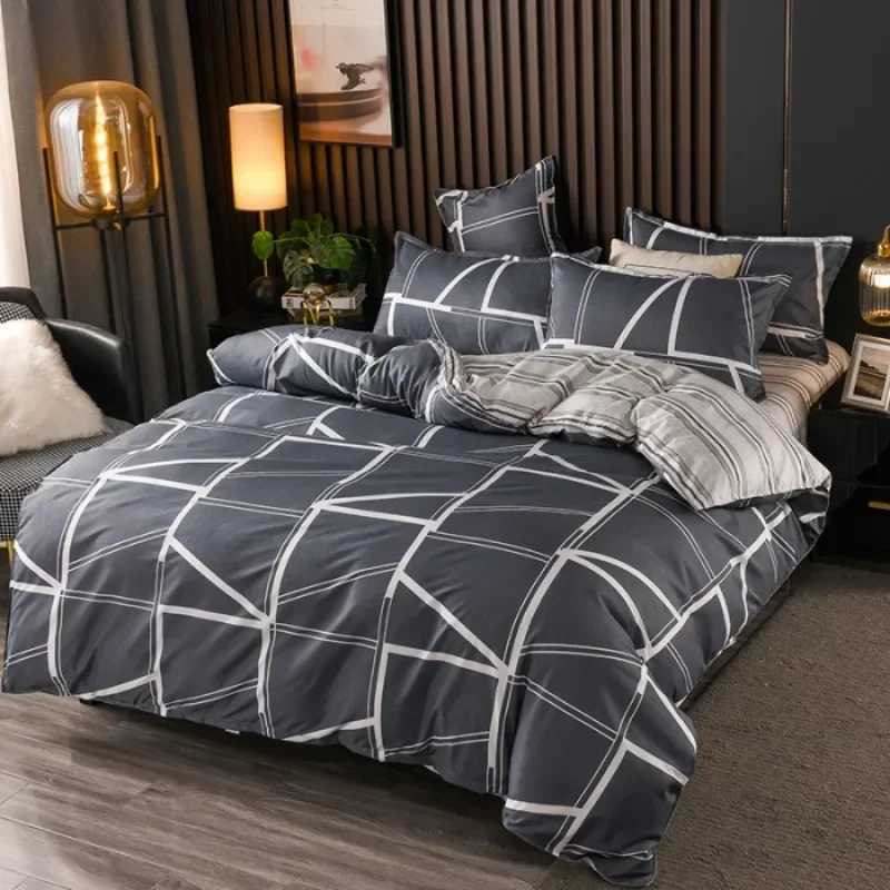 New Comfortable Soft Skin-friendly Cotton Aloe Vera Cotton Four-piece Set Active Cotton Bedding Sheet Quilt Cover H260327