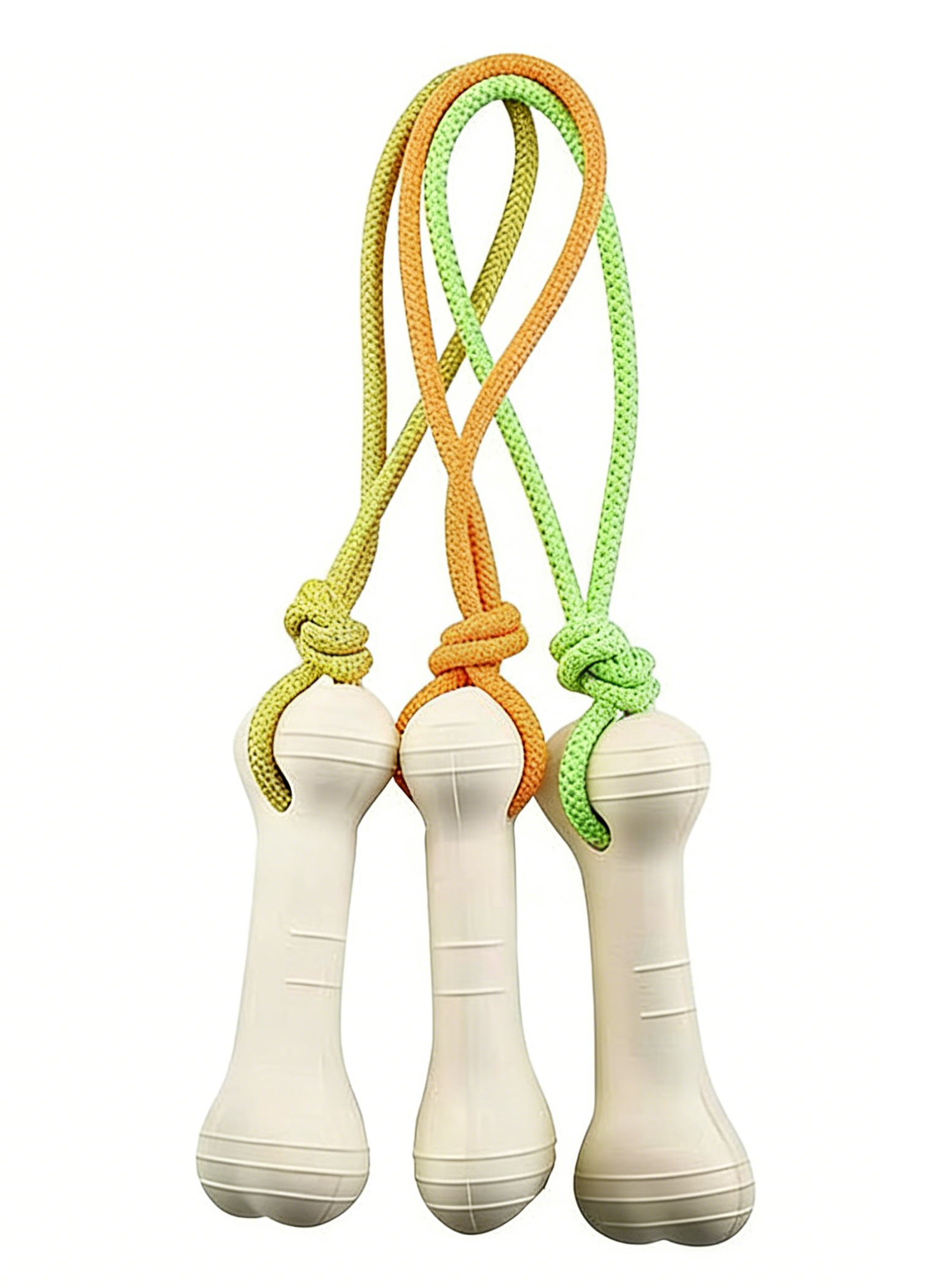 Glow in The Dark Dog Bone Toy with Rope, Luminous Night Chew Toy for Large Breed
