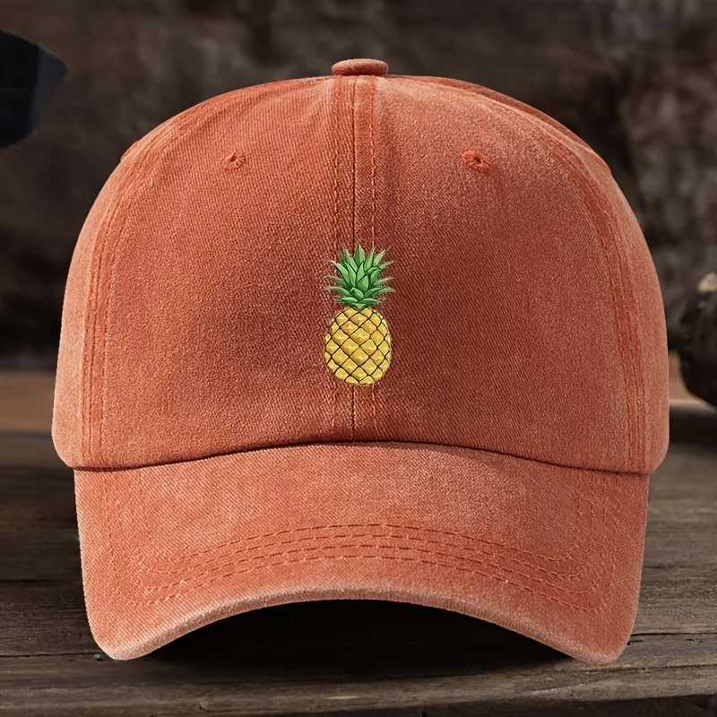 Pineapple printed baseball cap outdoor casual hat sports and daily outfit fashionable headwear street style Z260327