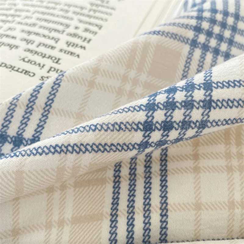 Modern Minimalist Plaid Duvet Cover 220x240 Soft Breathable All Season Queen Comforter Cover Single Piece Striped Quilt Covers H260327