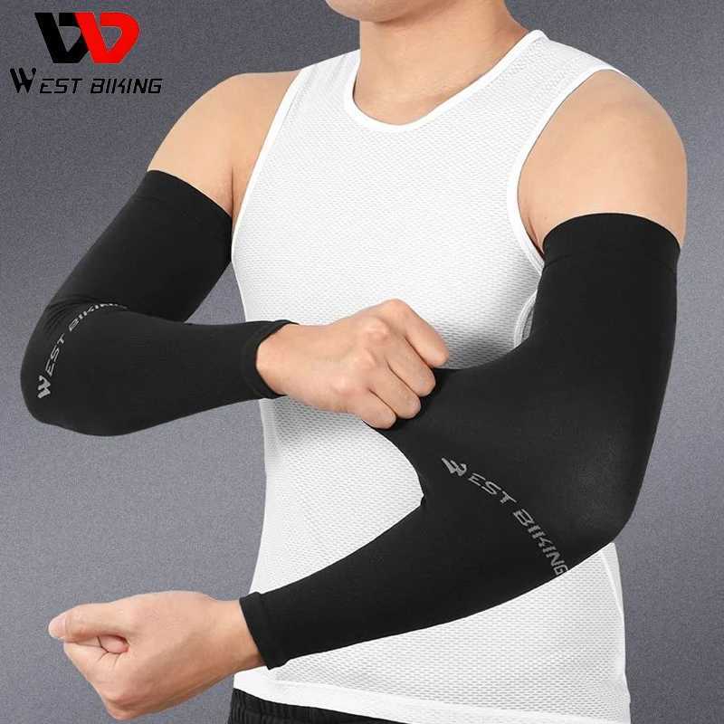 WEST BIKING Ice Silk Sports Sleeves for Bicycle Outdoor Travel Sun Protection UV Protection Fitness Sports Quick Drying D260326