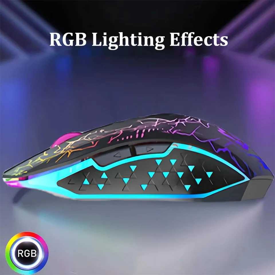 Bluetooth 52 Wireless Mouse RGB Gaming Mouse Silent Mouse Rechargeable Mouse 800-1200-1600 DPI Mouse Mice for PC Laptop Macbook D260327