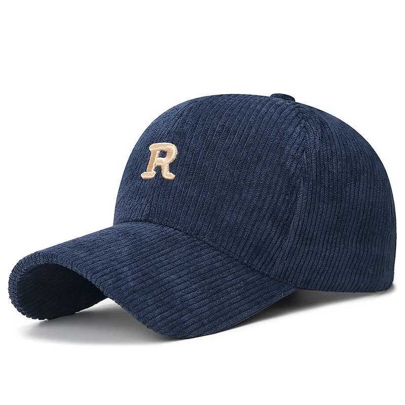 Baseball with 3D Embroidered R Letter Solid Color Adjustable Structured Hat Stylish Fall and Winter Accessory M260327