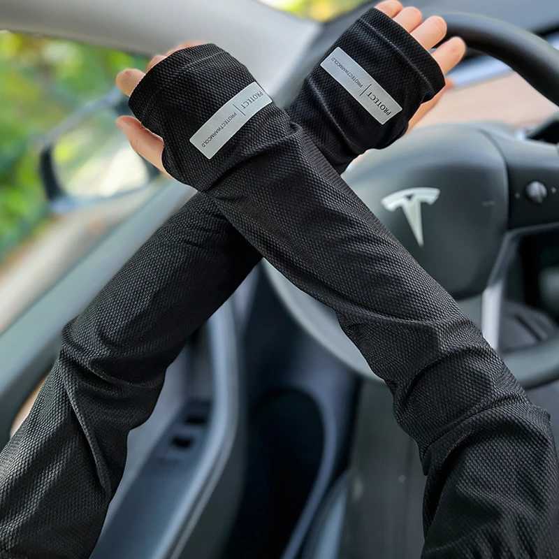 2 Pairs Oversized Ice Sleeves For Men Women Summer Outdoor Loose Sleeves With UV Protection Large Sleeves Driving Outdoor Gloves D260326