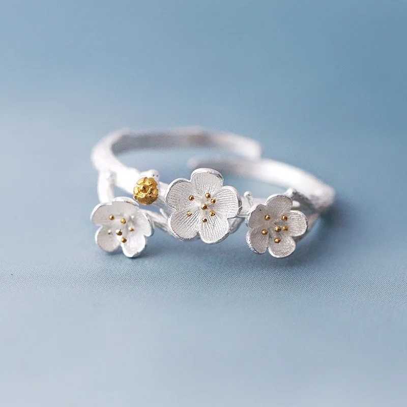 925 Sterling Silver Jewelry New Popular Fashion Daisy Flower Adjustable Female Opening Rings R122 H260327