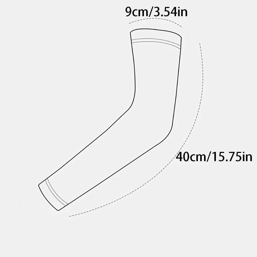 1 pair Unisex Ice Silk Sun Protection Arm Sleeves Anti-UV Outdoor Cycling Arm Guards D260326