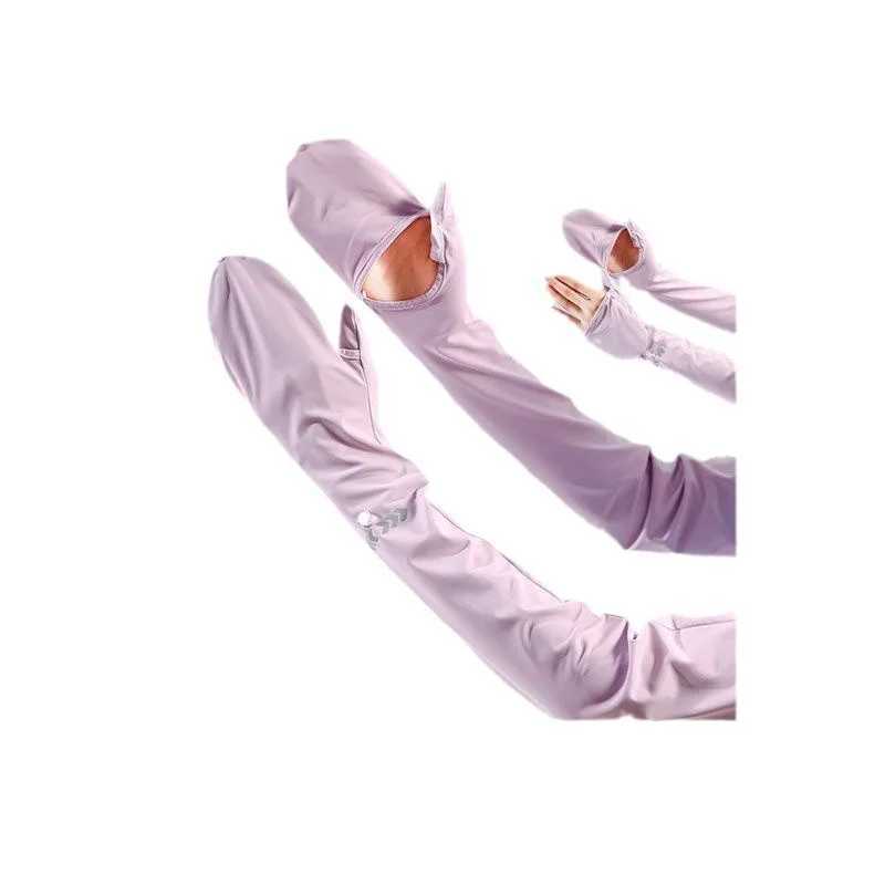 Sunscreen sleeves seasonal bag finger ice silk new outdoor cycling and driving protection loose ice sleeves UV protection D260326
