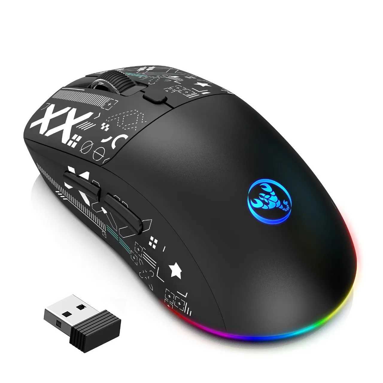 3 Modes Bluetooth Gaming Mouse Rechargeable 24G USB Wireless RGB Backlight Mouse for iPad Tablet Laptop Computer D260327