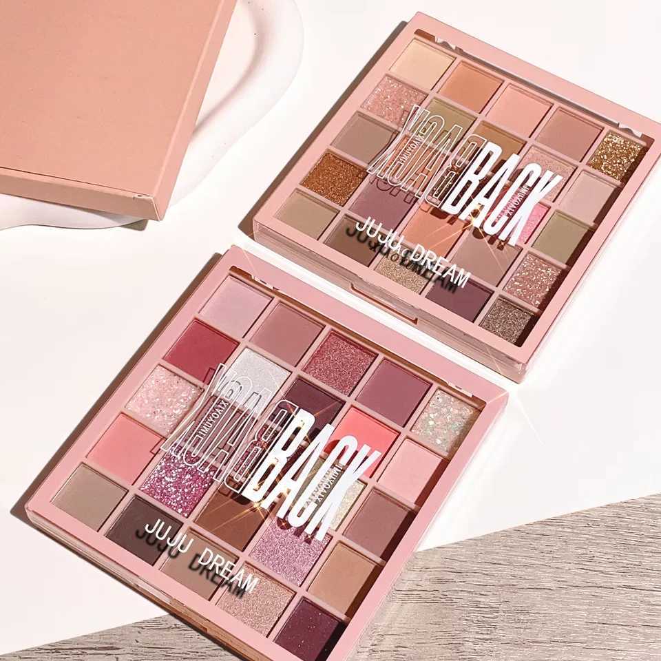 25-color eye shadow tray oatmeal milk tea tray sparkling powder pearl sequins gentle orange brown affordable eye shadow H260327