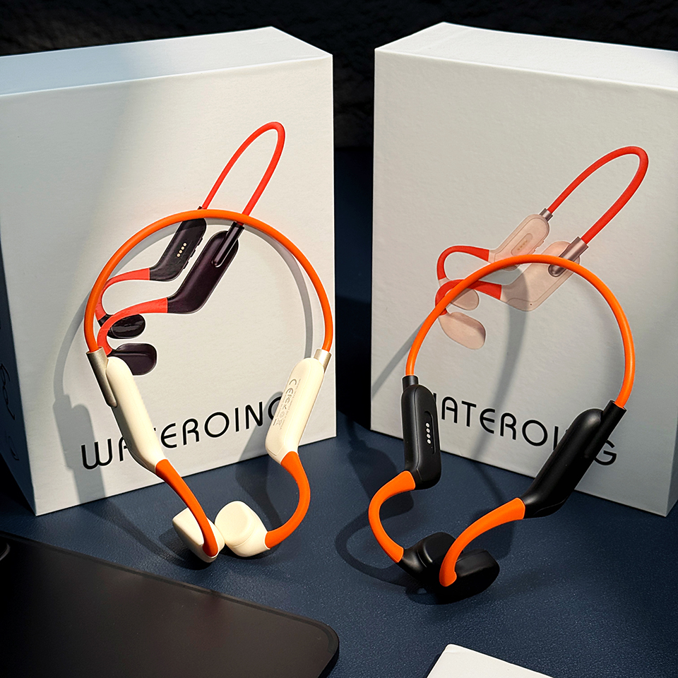 IPX8 Waterproof True Bone Conduction Headphones Open-Ear Built-in MP3 ENC Microphone Bluetooth Wireless Sports Earphones for Swimming Running