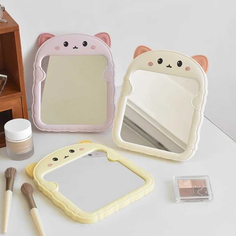 Mini Travel Mirror Portable Irregular Dorm Kawaii Mirror White Aesthetic Creative Espejo Maquillaje Luz House Accessories H260327