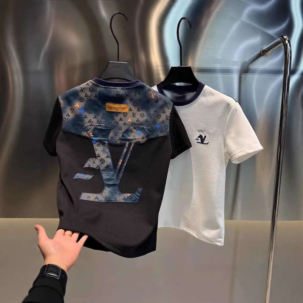2026 Design Sense New Fashion Versatile Unisex Casual T-Shirt Round Neck Short Sleeve Youth Trend Light Luxury