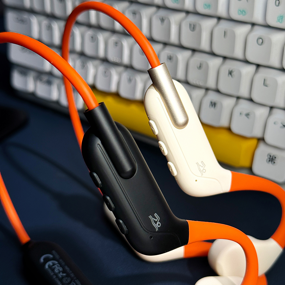 IPX8 Waterproof True Bone Conduction Headphones Open-Ear Built-in MP3 ENC Microphone Bluetooth Wireless Sports Earphones for Swimming Running