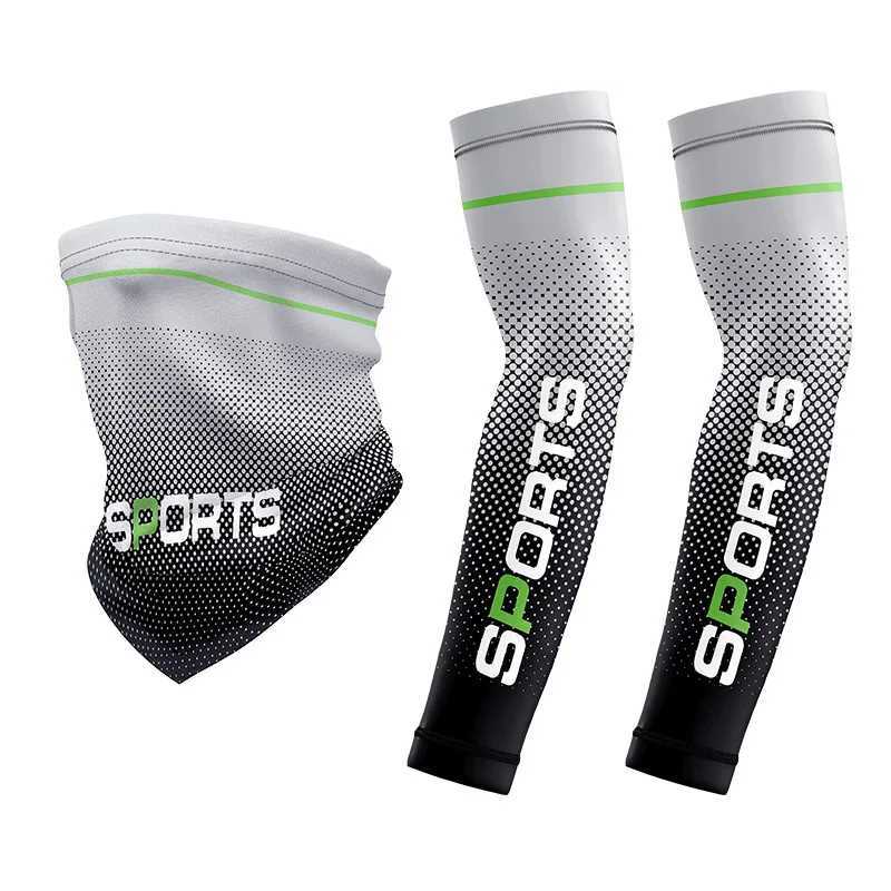 Men Ice Silk Cooling Arm Sleeves UV Sun Protection UPF50 for Cycling Motorcycle Fishing Outdoor Breathable Arm Guards Summer D260326