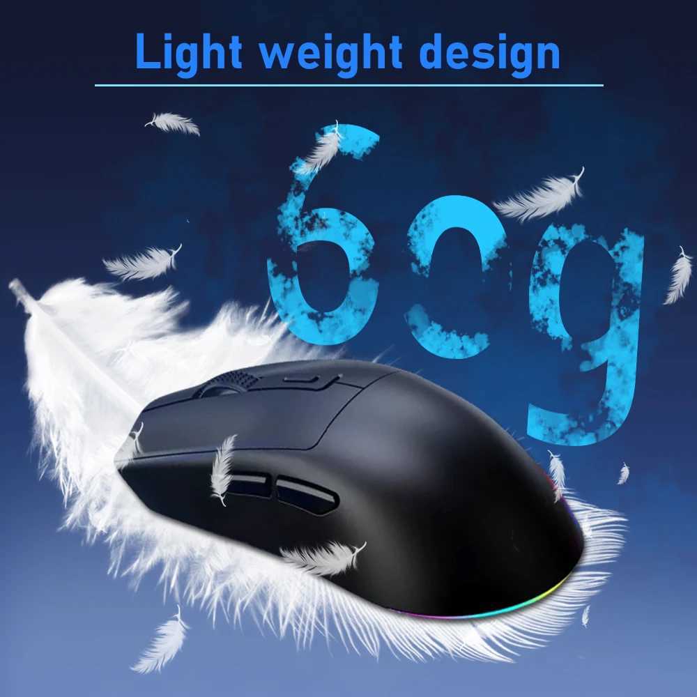 X3 Two-mode Wireless Gaming Mouse Lightweight with RGB Magnetic Charging Dock Sensor 2000 DPI BT/24Ghz Ergonomicfor PC/MAC D260327