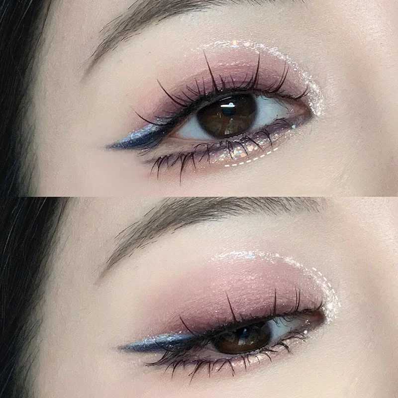 9 Colors Dark Punk Smoked Eyeshadow Palette Black Purple Pearl Matte Brightening Lying Silkworm Fine Shimmer Earth Color Makeup H260327