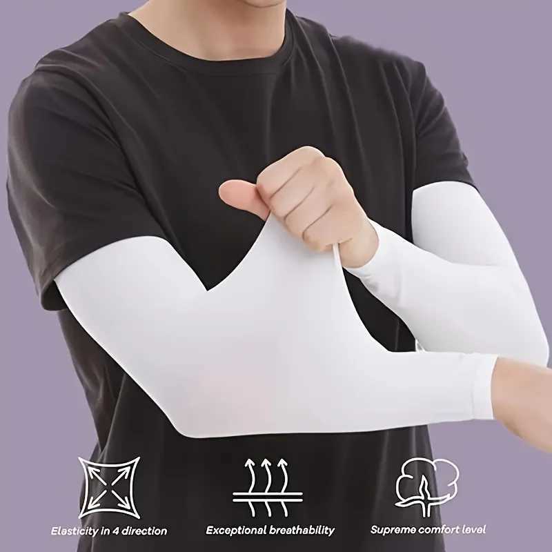 3Pair High-Elastic Ice Compression Arm Sleeves ComfortableBreathable for Both Men And WomenSuitable for Sports D260326